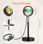 Sunset Lamp Night Light - 16 Colors & 4 Modes Sunset Projection Lamp with Remote, Color Changing Rainbow Sunlight Lamp, Romantic Visual Led Light Projector for Photography Room Decor