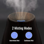 HealthSmart Essential Oil Diffuser, Cool Mist Humidifier and Aromatherapy Diffuser with 150ML Tank Ideal for Small Rooms, Adjustable Timer and Mist Mode, Wood Grain Brown (Pack of 2)