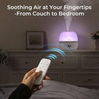 BOXING Top Fill Humidifiers for Bedroom Baby with Humidistat, 20dB Quiet Air Humidifier for Large Room & Indoor Plants with Remote, Cool Mist Diffuser for Home, 7 Color Light, Essential Oil Tray,Timer