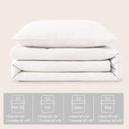 WRENSONGE Twin/Twin XL Comforter Set for Girls Boys Teens, 1 White Comforter & 1 Pillow Sham, Soft Lightweight Kids Comforter Sets for All Seasons Dorm Bedding