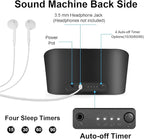 Portable Sound Machine - White Noise Machine for Sleeping & Privacy - 38 Non-Looping Sounds with Dual Speakers Timer Memory - USB Sleep Therapy Machine for Baby Kids Adults Home Office