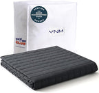 YnM 12lbs Weighted Blanket for Adults, Cotton Heavy Bed Throw Blanket with Cooling Glass Beads for All Season Use, Ideal for ~110lbs (48x72 Inches, Twin/Full, Dark Grey)