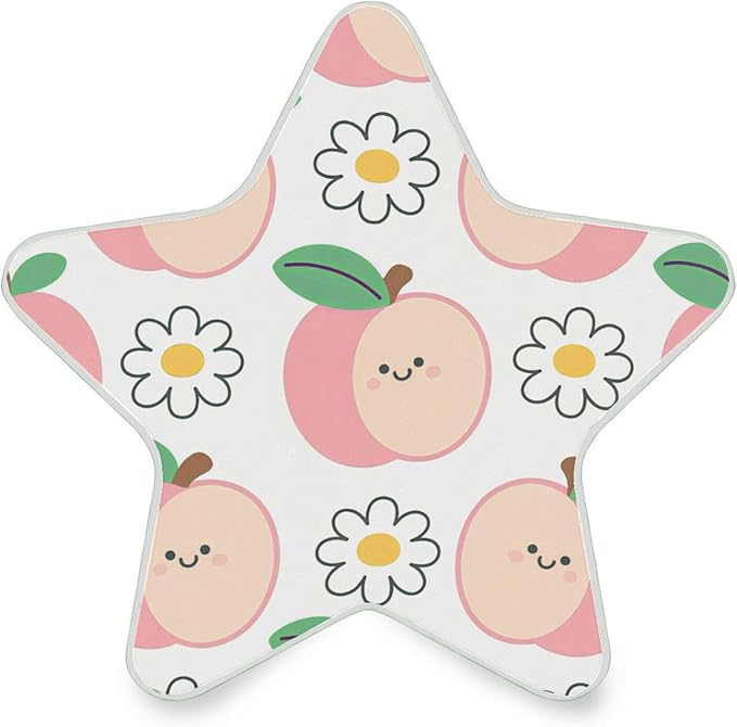 susiyo Plug in Night Light Peach and Flowers Cute Star Shape Nightlight for Bedroom Hallway Stairs
