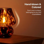 Dawnwake Mushroom Lamp Small Lamp Table Lamp for Bedroom, Desk Bedside Lamps for Living Room,Mushroom Decor Cute Mini Modern Mid Century Lamps for Night Stands,Aesthetic Home Living Room Decor(Black)