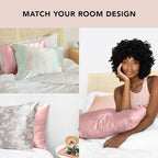 Kitsch Satin Pillowcase with Zipper for Hair & Skin - Softer Than Silk Pillow Cases, Smooth Cooling Satin Pillow Case, Wrinkle-Free, Machine Washable, King Size Satin Pillow Case 19x36 - Blush, 2pcs