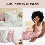 Kitsch Satin Pillowcase with Zipper for Hair & Skin - Softer Than Silk Pillow Cases, Smooth Cooling Satin Pillow Case, Wrinkle-Free, Machine Washable - King Size Satin Pillow Case (19x36) - Blush