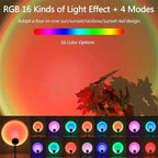 Sunset Lamp Projector, Rainbow Projection Led Lights with Remote, 16 Colors Multicolor Changing LED Night Light, Sunlight Light for Photography Selfie Party, Home Bedroom Decor Xmas Gifts for Women