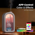 Mipow X Miffy Cool Mist Humidifier - Ultrasonic Quiet Humidifiers, Mini Cute Humidifier with Night Light, 380ml Humidifiers for Bedroom，App-Controlled RGB Light (2.0 Plus-Version) - Blue