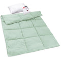 ZPECC Toddler Down Alternative Comforter, 39x47 Hypoallergenic Baby Blanket Quilt, Soft Breathable Lightweight All Season Kids Duvet Insert for Crib Stroller Cot Daycare, Green Stripe