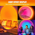 JIMEI Sunset Lamp Projector Led Lights for Bedroom Night Light RGB Lights Sun Sunlight Sunrise Lamp Mood Lighting Home/Room Decor Christmas Gifts for Women,Tabletop Multicolor