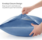 BEDELITE Satin Body Pillow Cover, Super Soft and Cooling Body Pillow Pillowcase for Hair and Skin, Breathable Silky Full Long Pillowcase Cover(20"x54", Airy Blue)