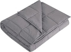 L'AGRATY Weighted Blanket - 60"x80" 22lbs Cooling Breathable Heavy Blanket Microfiber Material with Glass Beads for Adult All-Season Summer Fall Winter Soft Thick Comfort