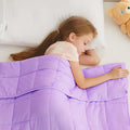 L'AGRATY Weighted Blanket - 40"x60" 7lbs Cooling Breathable Weighted Blanket Microfiber Material with Glass Beads