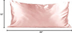 Kitsch Satin Pillowcase with Zipper for Hair & Skin - Softer Than Silk Pillow Cases, Smooth Cooling Satin Pillow Case, Wrinkle-Free, Machine Washable - King Size Satin Pillow Case (19x36) - Blush