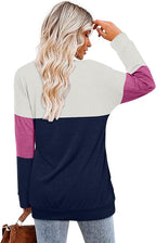 Magritta Women's Long Sleeve Leopard Color Block Tunic Comfy Crewneck T Shirt Tops Black XL