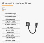 YOWOCAL USB Sunset Projection Light, 7 Colors-8 Lighting Modes Voice Control Sunset Lamp, Portable Romantic Decoration for Bedroom Ceiling Party, Plug and Play