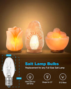 OuuKoo Salt Lamp Bulbs - 15 Watt Light Bulbs for Scentsy Wax Warmer - C7 Replacement Bulbs for Plug in Wax Diffuser- Warmwhite - Dimmable,15 Packs