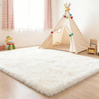10x14 Area Rug Fluffy Shaggy Ultra Soft Faux Fur Non-Slip Machine Washable Carpet for Bedroom, Living Room, Nursery & Dorm Cozy Home Decor