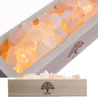 Himalayan Salt Lamp Diffuser - 300g Pink Salt with Wood Base, USB Powered, Warm Light for Aromatherapy, Relaxation, Meditation, Home Decor, Gifts