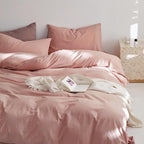 Luxlovery Pink Comforter Set Full Blush Pink Comforter Sets Solid Color Women Dusty Rose Qulits Comfy Soft Comforter Blanket Breathable Comforter Set for Women Girls