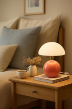 Joyzy Mushroom Table Lamp for Bedroom,Desk Bedside Small Lamps for Living Room Night Stands,Mushroom Lighting Decor Cute Modern Mid Century Light,Unique Aesthetic Home Living Room Decor