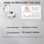 Smart Ring for Women & Men, Fitness Tracker with Heart Rate, SpO2, Blood Pressure & Sleep Monitoring, IP68 Waterproof, Long Battery Life, No Monthly Fees, for iPhone Android (9#&Floral)
