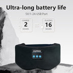 Joythink Weighted Eye Masks Bluetooth Sleep Mask Headphones Silk Wireless Bluetooth Headband for Side Sleepers Blackout for Airplane Travel Men Women Black