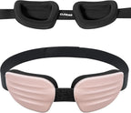 CLOZIA Sleep Mask for Men Women, Adjustable Sleeping Eye Mask, 100% Blocking Eye Masks for Sleep, Soft Comfortable for Travel & Shift Work, Pink
