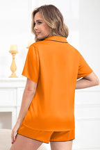 Women's Pajamas Set Sleepwear with Short Sleeve Top & Elastic Waist Shorts
