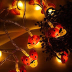 Solar Ladybug Lights, Waterproof Ladybird LED Solar Powered Decorative Fairy String Lights for Indoor Outdoor Bedroom Garden Summer Party Wedding Christmas Decoration (20FT 30Led)