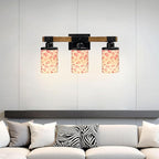 Vanity Lights for Bathroom Wall Lights for Bedroom Living Room Soft Pink Watercolor Abstract Organic Shapes Modern Bathroom Light Fixtures Wall Sconces 3 Light Home Decor