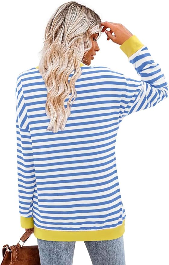 Magritta Women's Long Sleeve Leopard Color Block Tunic Comfy Crewneck T Shirt Tops Black XL