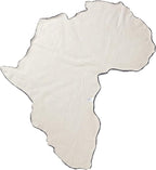 Lith African Map Faux Rabbit Fur Area Rug & Throw - Client Call It Impactful Gift - Soft Plush Luxurious Nursery + Living Room & Bedroom Floor or Chair Couch Sofa Bed Cover- 6x6 ft (Gray/Grey)