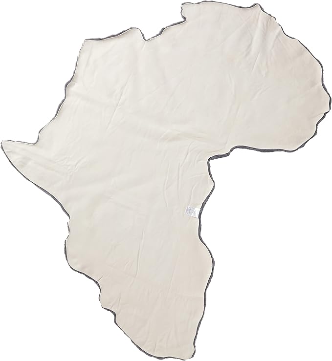Lith African Map Faux Rabbit Fur Area Rug & Throw - Client Call It Impactful Gift - Soft Plush Luxurious Nursery + Living Room & Bedroom Floor or Chair Couch Sofa Bed Cover- 6x6 ft (Gray/Grey)