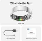 BENIO Gen 2 Smart Ring for Women & Men, Heart Rate,Fitness Tracker with Sleep，Step/Sleep/Blood Oxygen/Heart Rate Tracker, 5ATM Waterproof for iOS and Android,No Subscription, Xmas Gifts,Sliver 7