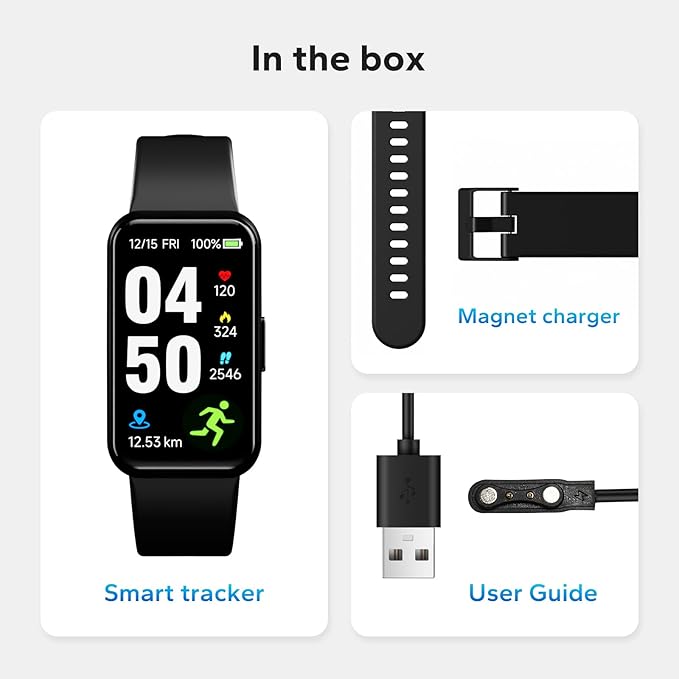 Fitness Smart Trackers with 24/7 Health Monitoring,Heart Rate Sleep Blood Oxygen Monitor/Calorie Steps Counter Pedometer Activity Tracker/Smart Notifications for Men Women