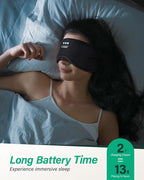 LC-dolida Sleep Headphones, White Noise Bluetooth Sleep Mask 3D Wireless Eye Mask Sleeping with Timing, Sleep Mask with Bluetooth Headphones for Side Sleepers Travel Yoga, Cool Gifts Men Women