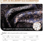 Men's 100% Mulberry Silk Long Robe Kimono Paisley Print Bath Robe, Heavy Silk 19 Momme Dressing Gown