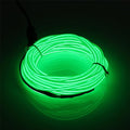 JIGUOOR EL Wire Battery Pack 16.4ft / 5m Bright Neon Light Strip 360° Illumination Neon Tube Rope Lights for DIY, Festival, Party Decoration, Pub, Halloween, Chrismas (16.4ft / 5m, Green)
