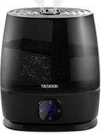 Humidifiers for Bedroom Home, 6L Cool and Warm Mist Air Humidifier for Large Room Baby Nursery, 50H Easy Clean and Top Fill, Quiet with Ultrasonic, Essential Oils, Auto Mode, for House, Black