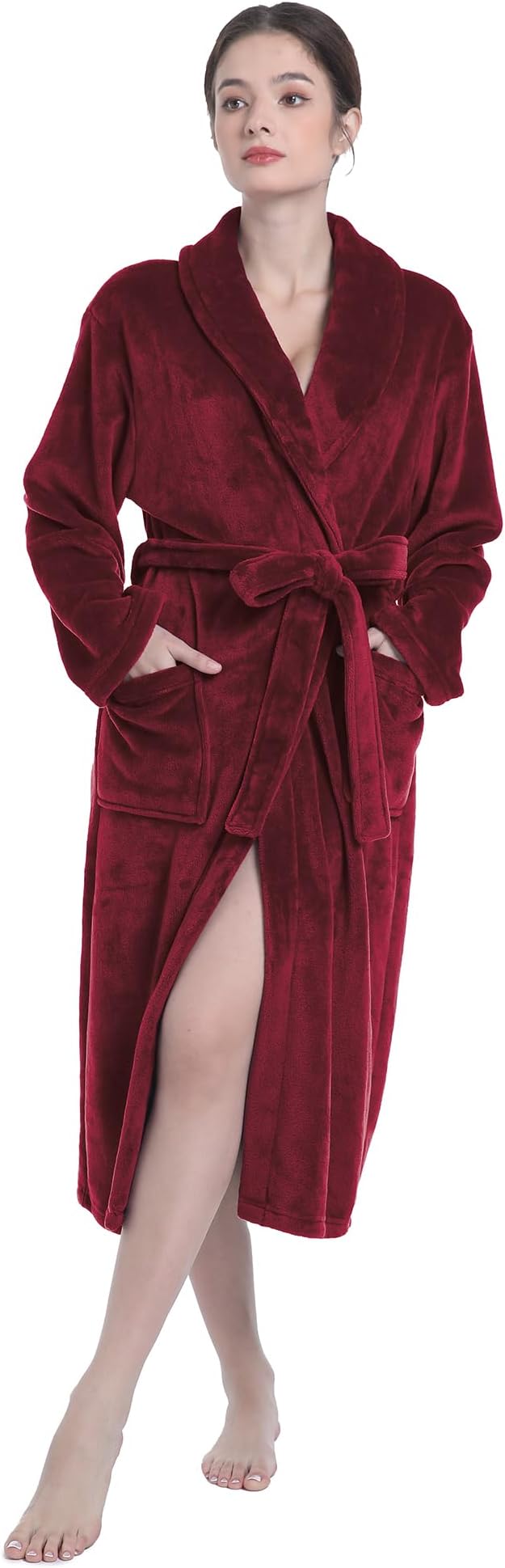 Plush Soft Robes for Women, Premium Fleece Womens Robe Cozy Warm Bathrobe