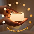 White Noise Machine with Night Light, 30 Soothing Sounds Portable Sound Machine for Baby and Adults, 10 Color Night Light, 5 Timer Options, Memory Function,Compact for Travel (Wood Grain)