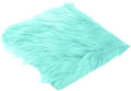 PATIKIL 12" Locker Rug, Small Area Rug Mini Faux Fur Rugs Small Locker Carpet Soft Fluffy Tiny Photography Props Square for Nail Photo Tabletop Background Picture Decoration, Cyan Blue