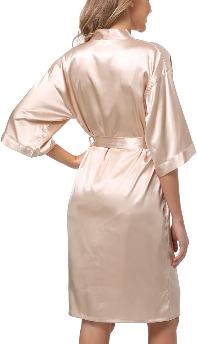 Women's Satin Robe Sets 2 Piece Nightgown Silk Pajama Sexy Floral Lingerie Lace Cami Sleepwear Night Robes