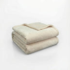 Fleece Blanket Full/Queen - 80x90 Inch Lightweight & Buttery-Soft Throw for Bed, Sofa, Camping | 300GSM Cloud-Touch Microfiber | Cozy Essentials for Travel & Movie Nights, (Cream)