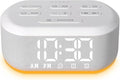 Small Digital Alarm Clock for Bedrooms Sound Machine with 30 Soothing Sound Plug in Desk Clock with Night Light Noise Machine Battery Backup 15 Wake up Sound Clock for Teen Kid Heavy Sleeper Snooze