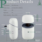 Waterless Essential Oil Diffuser : Plug in Diffuser for Bathroom, Bedroom, Living Room, Kitchen. Daily 12H Timer Intermittent Dry Mist, Fits 10ml Oil Bottles,(2026 New Model)