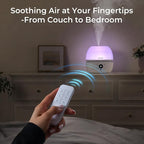 BOXING Top Fill Humidifiers for Bedroom Baby with Easy Remote, 20dB Quiet Cool Mist Air Humidifier for Large Room Home & Indoor Plants, 7 Color Night Light, Essential Oil Tray, Timer, Sleep Mode,3L