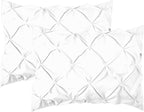 Elegant Comfort 8-Piece Pinch Pleated Comforter Set - All Season Complete Bed in a Bag, Includes 4pc Smart Sheet Set, Bed Skirt, Comforter, Matching Pillowcases and Shams, King/Cal King, White