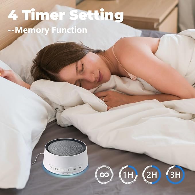 Sound Machine Night Light White Noise Machine with 30 Soothing Sounds 12 Colors Night Light Sleep Machine for Baby Kids Adults Brown Pink Nosie Machine with 32 Volume Levels for Office Home Travel